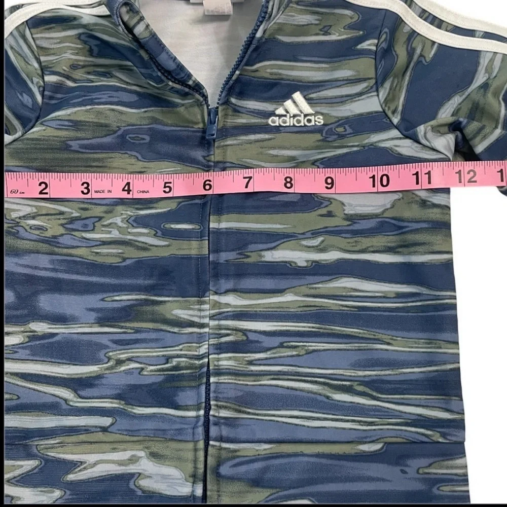 Adidas Infant Blue and Green Patterned Tracksuit